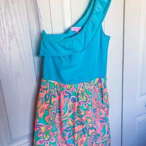 NWOT Lilly Pulitzer XS one shoulder dress